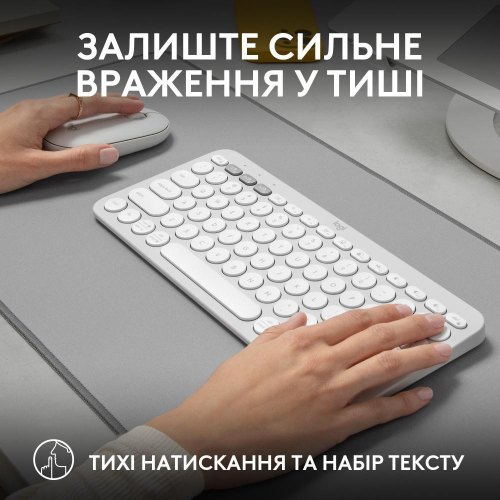 Комплект бездротовий (клавіатура, миша) Logitech Pebble 2 Combo White (920-012240)