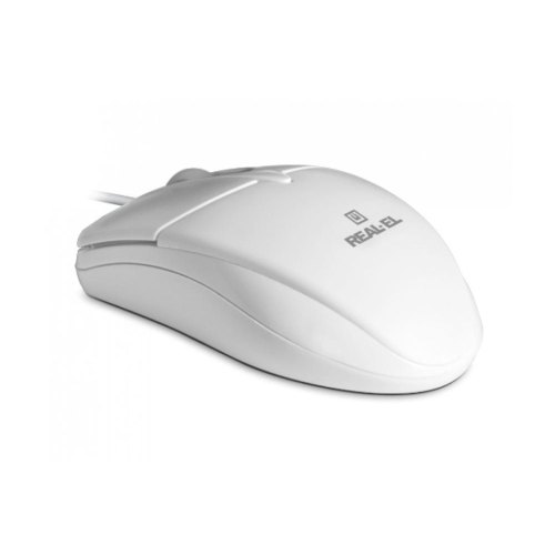 Миша дротова REAL-EL RM-211 White (EL123200014)
