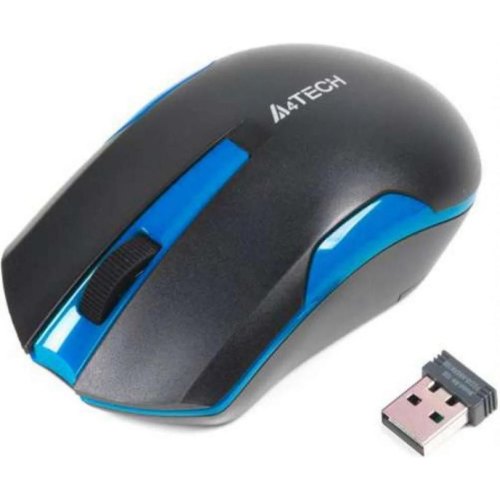 Миша бездротова A4Tech G3-200N USB V-Track Black/Blue