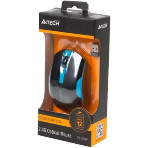 Миша бездротова A4Tech G3-200N USB V-Track Black/Blue