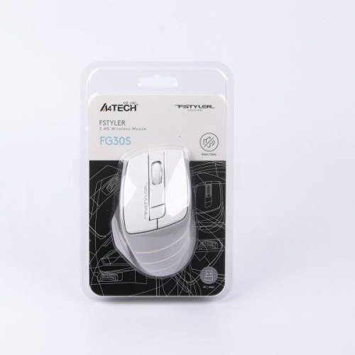 Миша бездротова A4Tech FG30 Grey/White