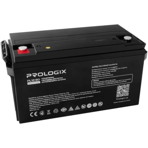 Акумуляторна батарея Prologix PL12-80, AGM, 12V, 80Ah
