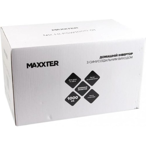 Джерело безперебійного живлення Maxxter MX-HI-PSW500-01, 500VA, лінійно-інтерактивне, 1x розетка(євро)