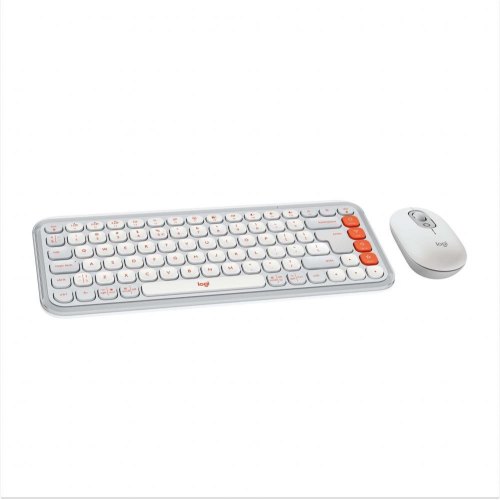 Комплект бездротовий (клавіатура, миша) Logitech Pop Icon Combo Off White (920-013141)