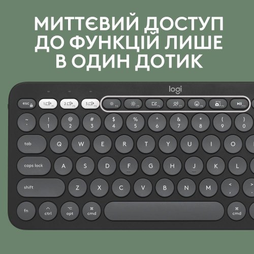 Комплект бездротовий (клавіатура, миша) Logitech Pebble 2 Combo for Mac Graphite (920-012244)