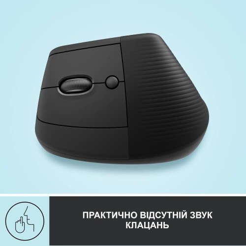 Миша бездротова Logitech Lift Vertical Ergonomic Graphite (910-006474)