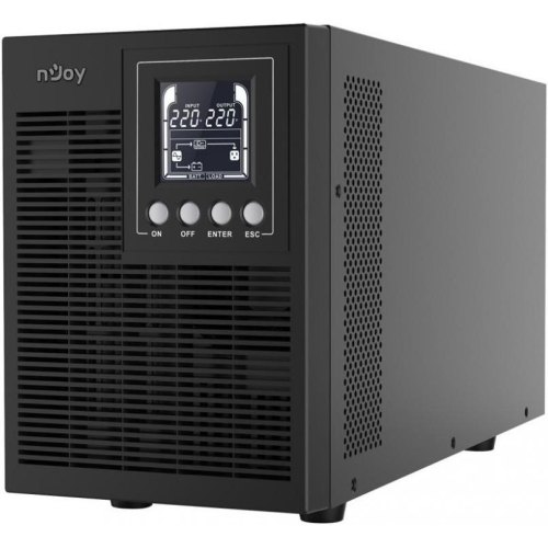 Джерело безперебійного живлення NJOY Echo Pro 2000, Online, 4x Schuko, USB, LCD, метал (UPOL-OL200EP-CG01B)