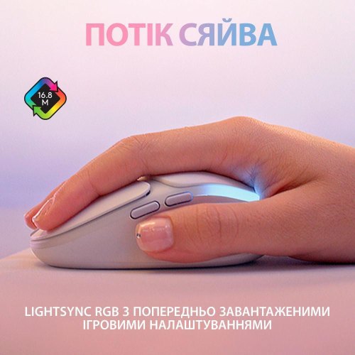 Миша бездротова, ігрова Logitech G705 White (910-006367)