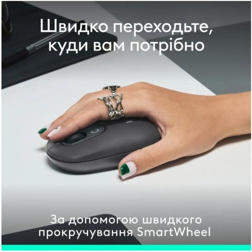 Миша бездротова Logitech Pop Mouse with Emoji Graphite (910-007412)