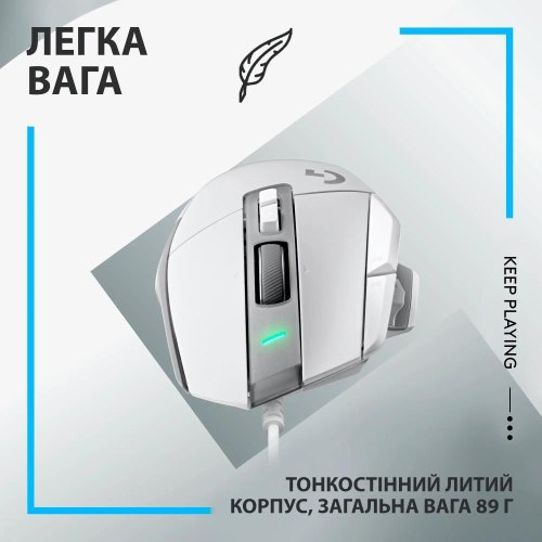 Миша дротова, ігрова Logitech G502 X White (910-006146)