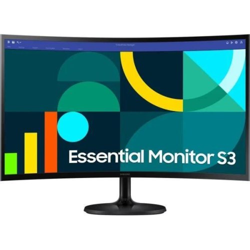 Монітор Samsung Essential S3 LS27D360 27 VA, вигнутий, 100Hz, Black (LS27D360GAIXCI)