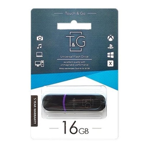 USB флеш T&G 012 Classic Series 16GB Black (TG012-16GBBK)