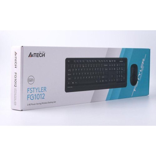 Комплект бездротовий (клавіатура, миша) A4Tech FG1012S Black/Grey