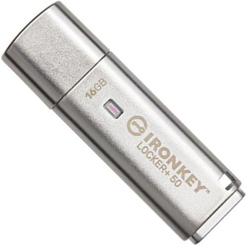 USB флеш Kingston IronKey Locker+ 50, 16GB, USB3.2 (IKLP50/16GB)
