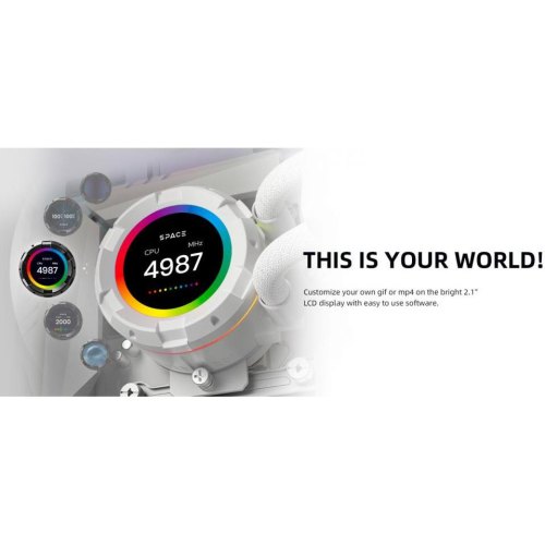 Система рідинного охолодження ID-Cooling Space LCD SL240 White