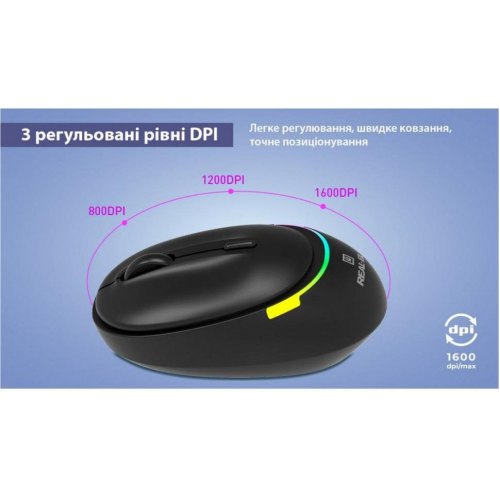 Миша бездротова REAL-EL RM-440W Black (EL123200045)