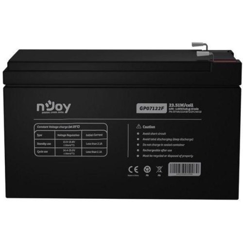 Акумуляторна батарея Njoy GP07122F, AGM, 12V, 7Ah (BTVACGUOBTD2FCN01B)
