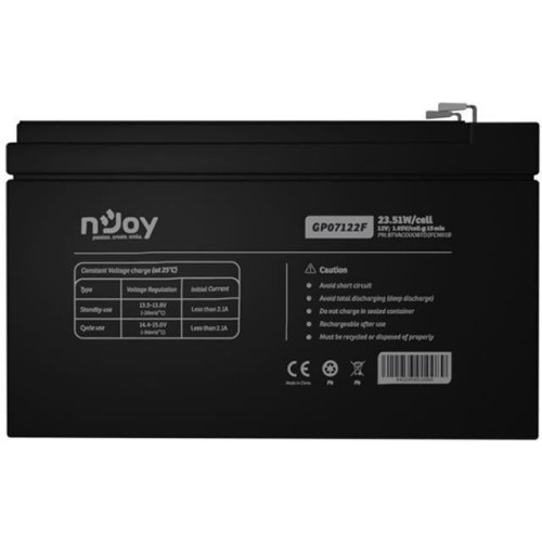 Акумуляторна батарея Njoy GP07122F, AGM, 12V, 7Ah (BTVACGUOBTD2FCN01B)