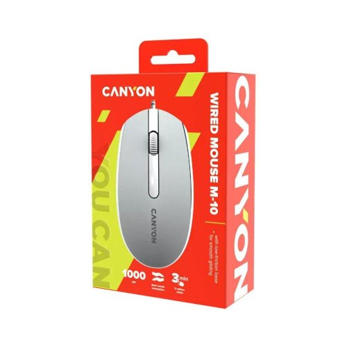Миша дротова Canyon M-10 USB Dark Grey (CNE-CMS10DG)