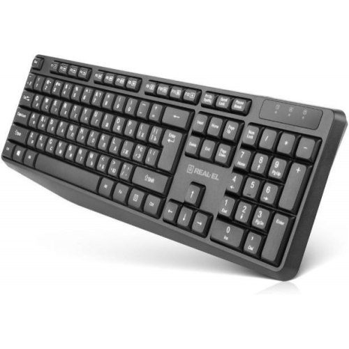 Комплект бездротовий (клавіатура, миша) REAL-EL Kit 551W Black (EL123100048)