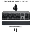 Комплект бездротовий (клавіатура, миша) Logitech MX Keys S Combo for Mac Space Grey (920-012845)