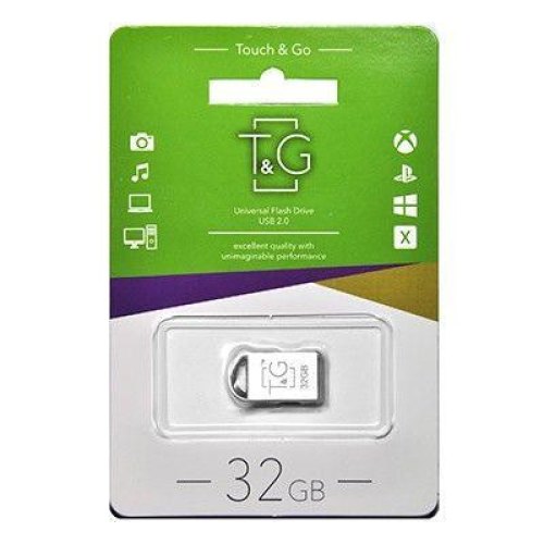 USB флеш T&G 107 Metal Series 32GB Silver (TG107-32G)