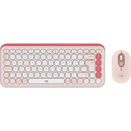 Комплект бездротовий (клавіатура, миша) Logitech Pop Icon Combo Rose (920-013142)