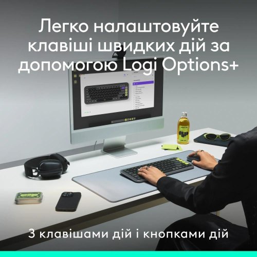 Комплект бездротовий (клавіатура, миша) Logitech Pop Icon Combo Rose (920-013142)