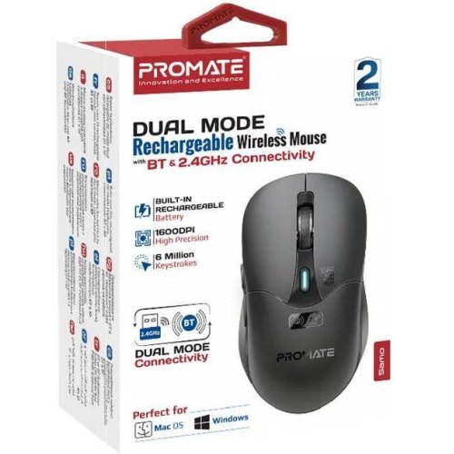 Миша бездротова Promate Samo Black