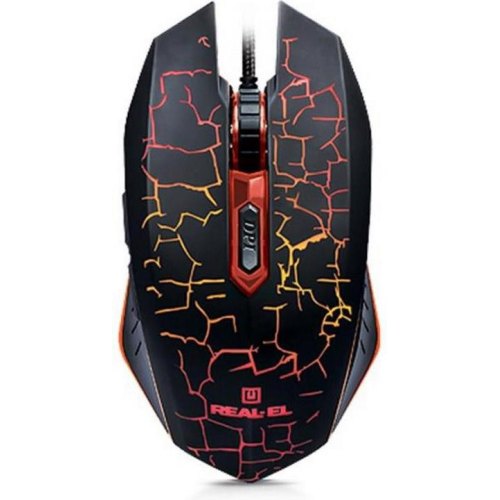 Миша дротова REAL-EL RM-505 Black (EL123200018)
