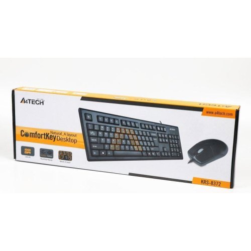 Комплект дротовий (клавіатура, миша) A4Tech KRS-8372 Black