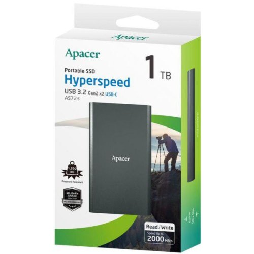 Зовнішній накопичувач SSD Apacer S723B 1TB USB (AP1TBAS723B-1)