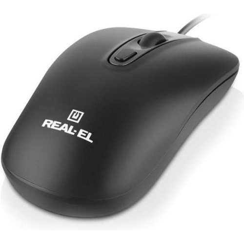 Миша дротова REAL-EL RM-222 Black (EL123200040)