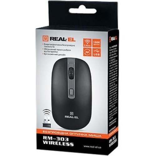 Миша бездротова REAL-EL RM-301 Wireless Black (EL123200022)