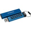USB флеш Kingston IronKey Keypad 200, 128GB, USB3.2 Type-A, Blue (IKKP200/128GB)