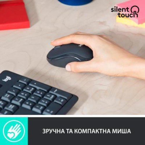 Комплект бездротовий (клавіатура, миша) Logitech MK295 Combo Black (920-009800)