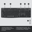 Комплект бездротовий (клавіатура, миша) Logitech MK295 Combo Black (920-009800)