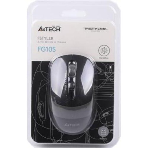 Миша бездротова A4Tech FG10S USB Grey/Black