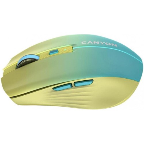Миша бездротова Canyon MW-44 LED Rechargeable Wireless/Bluetooth Yellow Blue (CNS-CMSW44UA)
