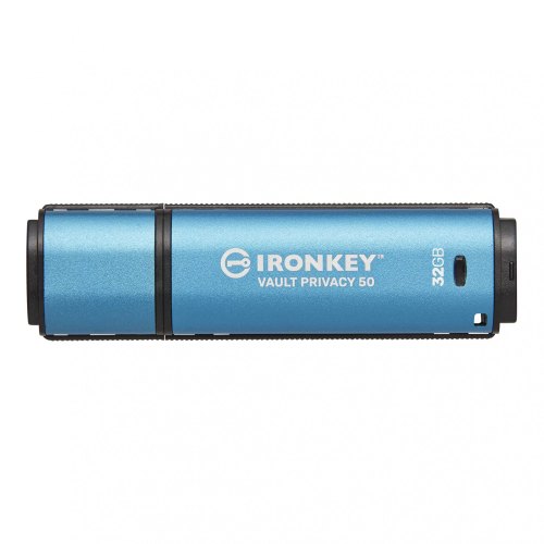 USB флеш Kingston IronKey Vault Privacy 50, 32GB, USB3.2 Type-A, Blue (IKVP50/32GB)