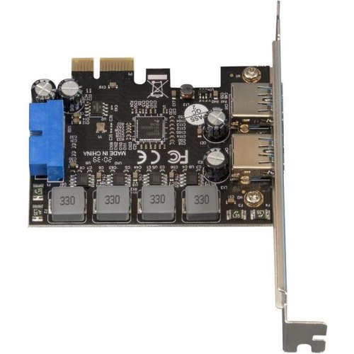 Плата розширення Frime NEC720201, PCI-E to 2xUSB3.0, 3A/порт+19pin (ECF-PCIEtoUSB006.LP)