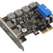 Плата розширення Frime NEC720201, PCI-E to 2xUSB3.0, 3A/порт+19pin (ECF-PCIEtoUSB006.LP)