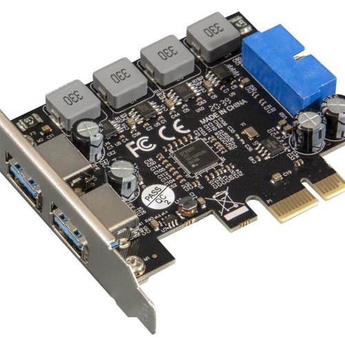 Плата розширення Frime NEC720201, PCI-E to 2xUSB3.0, 3A/порт+19pin (ECF-PCIEtoUSB006.LP)