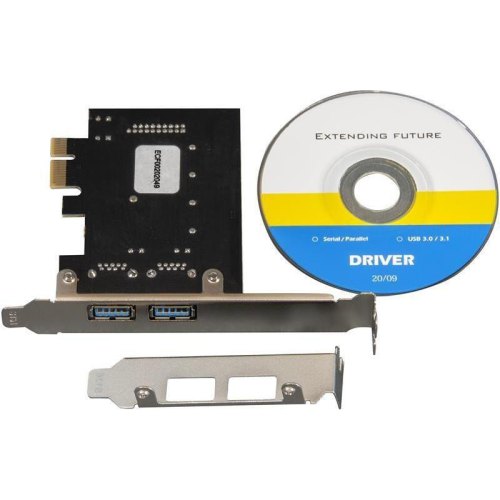 Плата розширення Frime NEC720201, PCI-E to 2xUSB3.0, 3A/порт+19pin (ECF-PCIEtoUSB006.LP)