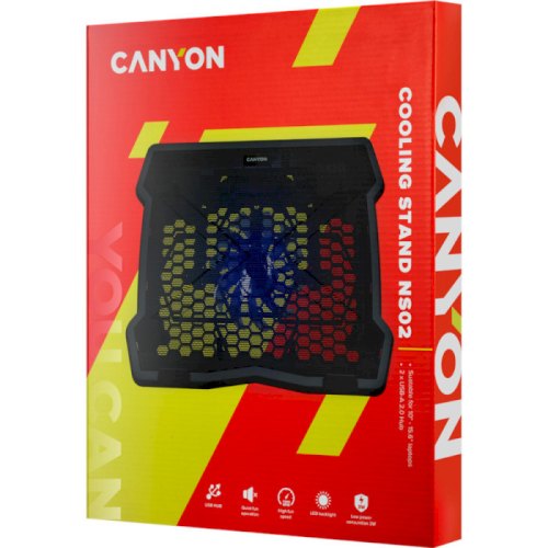Підставка для охолодження ноутбука Canyon NS02 Black (CNE-HNS02)