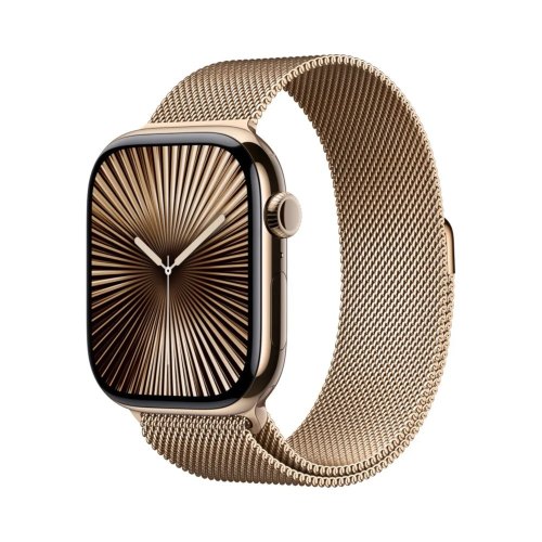 Смарт годинник Apple Watch Series 10 GPS + Cellular 46mm Gold Titanium Case with Gold Milanese Loop M/L **