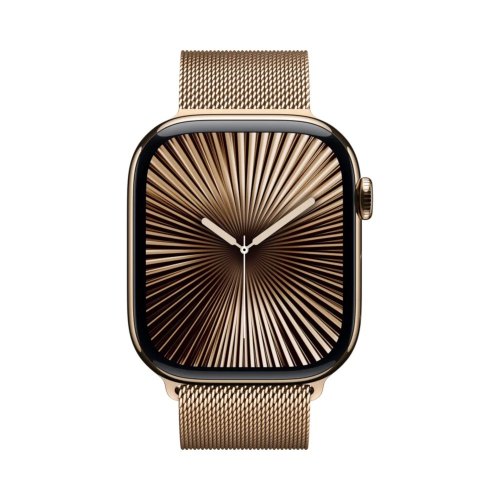 Смарт годинник Apple Watch Series 10 GPS + Cellular 46mm Gold Titanium Case with Gold Milanese Loop M/L **