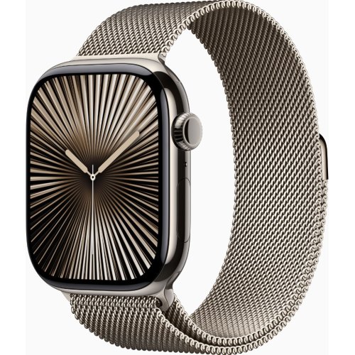 Смарт годинник Apple Watch Series 10 GPS + Cellular 46mm Natural Titanium Case with Natural Milanese Loop S/M **