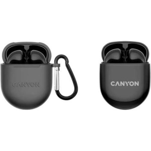 Навушники бездротові TWS Canyon TWS-6 Black (CNS-TWS6B)