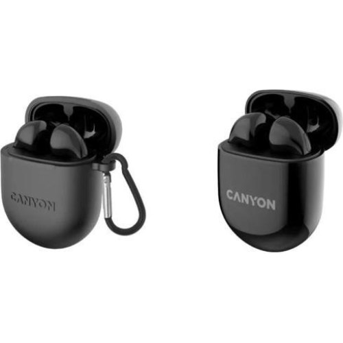 Навушники бездротові TWS Canyon TWS-6 Black (CNS-TWS6B)